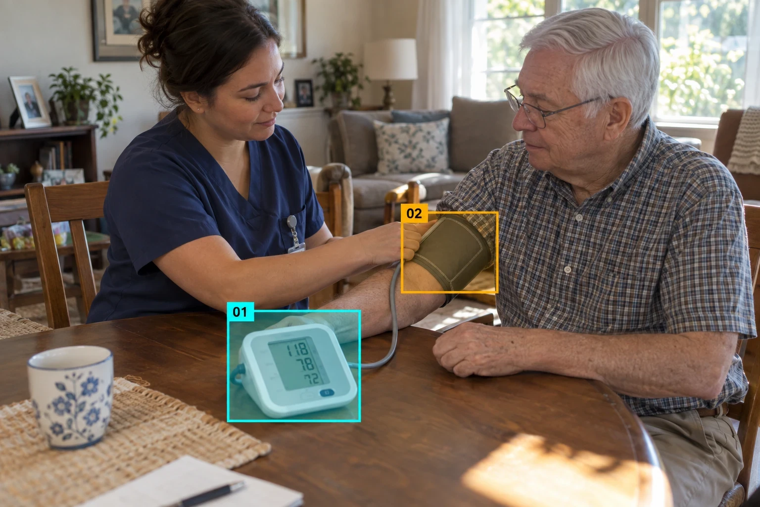Care-environment monitoring annotations